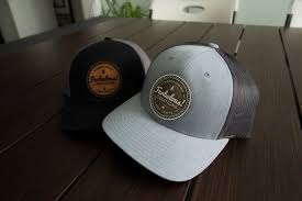 Making A Leather Patch For A Trucker Hat Hat Patches Leather Patches Custom Trucker Hats