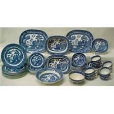 Willow blue (scalloped) by allerton's. Set Of Allertons Blue Willow Dinnerware Fifty E
