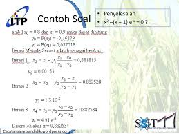 Check spelling or type a new query. Contoh Soal Dan Jawaban Metode Secant Dan Metode Iterasi Peranti Guru