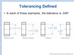 10 Tolerancing 10 Tolerancing Define Terms Related To Tolerancing Explain How Tolerances Are Expressed On A Drawing Identify Tolerance Values For Ppt Video Online Download