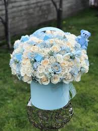 Baby boy flowers same day delivery. Welcome Baby Boy By Boxed Flowers And Sweets