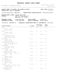 Msds For Touch Up Spray Paint