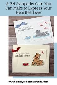 The panel is mounted opn an embossed background, with a strip of pretty cream ribbon. A Pet Sympathy Card You Can Make To Express Your Heartfelt Love