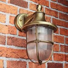 Premium Aussenwandleuchte Antik Messing Riffelglas Light Wall Lights Antik