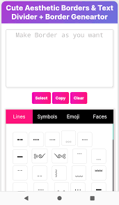 Add some aesthetic symbols such as flowers, musical symbols or fun text into one of the dividers! Aesthetic Border Generator Text Dividers Text Aesthetic