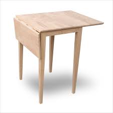 International Concepts Unfinished Drop Leaf Casual Dining Table Drop Leaf Table Casual Dining Table Space Saving Dining Table