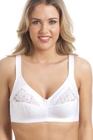 White Non Wired Floral Satin Half Cup Bra