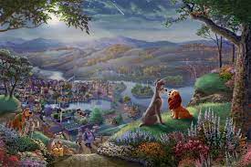 Since launching in 1955, lady and the tramp has become one of disney's most popular animated movies. Thomas Kinkade Lady Tramp Thomas Kinkade Disney Disney Art Lady And The Tramp