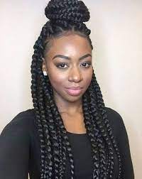 The natural look is a great one and medium sized braids offer elegance. Box Braids African American Braided Updo Hairstyle African American Braided Hairstyles Braids Hairstyles Pictures Braided Hairstyles Updo