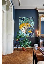 ixxi tiger jungle wanddecoratie 120 x 160 cm okergeel de bijenkorf decoratieve muren woonkamer wanddecoratie woonkamer schilderijen