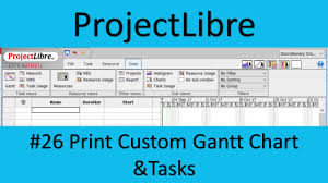 Projectlibre 26 Print Custom Gantt Chart And Tasks