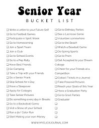Senior Year High School Bucket List Dekor High School Quotes High School Bucket List Senior Year Of High School