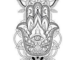 These alphabet coloring sheets will help little ones identify uppercase and lowercase versions of each letter. Hamsa Coloring Pages Etsy