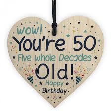 But, browsing the aisles of the store and pages of the web can be. 50th Birthday Novelty Gift Idea Wooden Heart Gift For Friend Dad