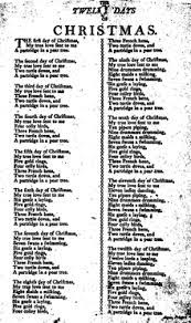 12 Days Of Christmas Words The Twelve Days Of Christmas Song Wikipedia