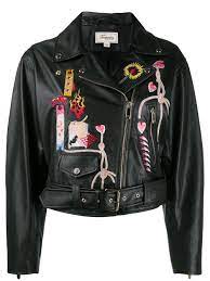 Temperley London Temperley London Kyoto Leather Jacket Black Temperleylondon Cloth Painted Leather Jacket Temperley London Jackets