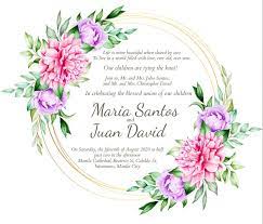 Download, print or send online with rsvp for free. What Are The Parts Of A Filipino Wedding Invitation Nuptials Ph
