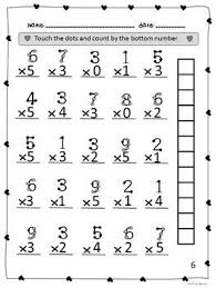 Touch Math Multiplication Worksheets Facts 1 Thru 5 February Valentine Themed Math Multiplication Worksheets Multiplication Worksheets Touch Math