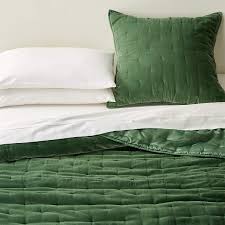Choose from contactless same day delivery, drive up and more. Audra Green Velvet Quilts And Euro Sham Crate And Barrel