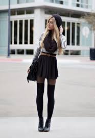 Have you seen these socks in action? Long Socks Fashion Winter Skirt Outfit My Style