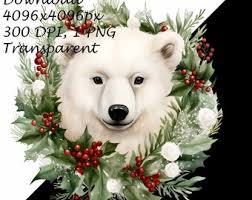 Polar Bear Christmas Clipart