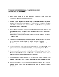 For example, rights to inheritance, pension, insurance, or other benefits may depend upon. Marriage Procedure In Malaysia For Foreigners Fill Online Printable Fillable Blank Pdffiller