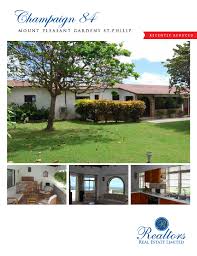 for sale champaign 84 mount pleasant gardens st philip this home sits on two lots and has a land space of with images pleasant garden mount pleasant real estate sales pinterest