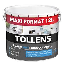 Blanc mat de tollens est une peinture acrylique prête à l emploi qui s applique facilement en deux couches sur les murs plafonds et boiseries de vos chambres et séjours son aspect mat profond est très esthétique et masque les. Peinture Murs Plafonds Et Boiseries Tollens Monocouche Blanc Mat 12l Castorama