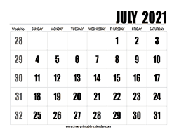 For example, on a july 2021 calendar with holidays, you can follow not only holidays but events that are of interest to you. July 2021 Calendar Template Free Printable Calendar Com
