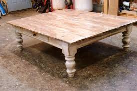 White Scrubbed Pine Farm Style Coffee Table Large Square Coffee Table Pine Coffee Table Coffee Table Square