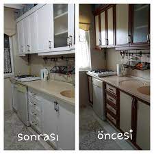 Daha pürüzsüz bir son kat görünümü için. Mutlu Gunlugum Mutfak Dolabi Ve Masasi Yenileme