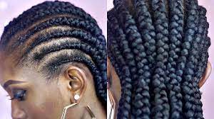 Pull tight to secure the thread around the hair. Tutorial How To Braid Big Cornrows On Short Natural Hair Youtube