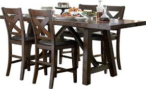 Adara 5 Piece Counter Height Dining Package Rectangle Table The Brick Counter Height Dining Room Tables Counter Height Dining Table Kitchen Table Settings