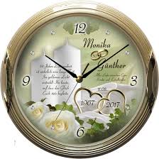 Beliebte sprüche zur goldenen hochzeit: Geschenk Goldhochzeit Goldene Uhr Personalisiert M12