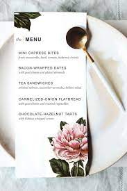 Hosting a dinner party can be overwhelming. Printable Dinner Party Menu Template Menukaarten Lekker Eten Tafeldekken