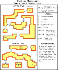 They can be as simple as a single room or as posts describing map creating tips and tricks are also welcome. Ghost Lion Giant S Cave Goblin S Cave Map Map For Nes By Starfighters76 Gamefaqs