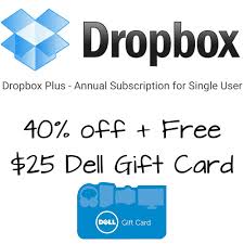 How to get a free dell gift card? 40 Off Dropbox Subscription W Free 25 Dell Gift Card Only 59 99 Mybargainbuddy Com