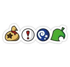 Animal Crossing Items In Many Colours Sticker Animal Crossing Coloring Stickers New Animal Crossing