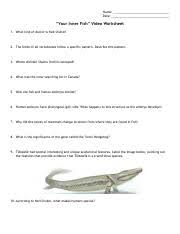 Video Qs Your Inner Fish Series Pdf Name Date U201cyour Inner Fish U201d Video Worksheet 1 What Kind Of Doctor Is Neil Shubin 2 The Limbs Of All Course Hero