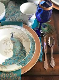 5.0 out of 5 stars. Peacock Table Decorations For Thanksgiving Parties With A Cause Peacock Decor Thanksgiving Table Settings Thanksgiving Table Settings Dollar Store