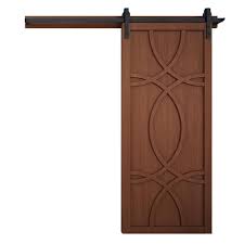 Verycustom 36 In X 84 In Hollywood Coffee Wood Sliding Barn Door With Hardware Kit Rwhw36cfb1 Barn Door Barn Style Sliding Doors Custom Barn Doors