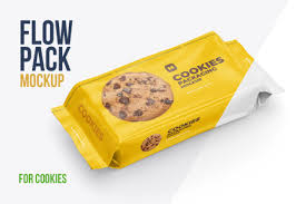 Download Long Flow Pack Cookies Mockup In Packaging Mockups On Yellow Images Creative Store