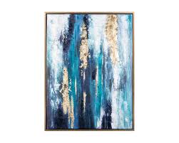 Image uploaded by nandita arts. Signature Design By Ashley Dinorah Abstract Teal Blue Framed Wall Art Walmart Com Walmart Com