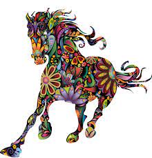 Vinil autocolante sem fundo (recorte eletrônico). Personalidade Nova Grande 3d Pvc Colorido Galope Do Cavalo Decorativo Mural De Vinil Adesivo De Parede Sala De Estar Quarto Papel De Parede De Animais Vinyl Wall Stickers Wall Stickerwall Sticker Living Room