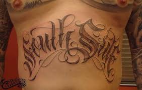 Southside Stomachrocker Lettering Mistercartoon Skidrowtattoo Ctoons Art Tattoo Blackandgrey Oneofon Tattoo Samples Tattoo Lettering Southside Tattoo