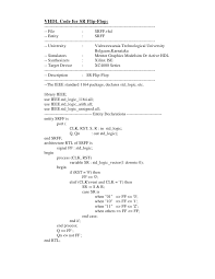 I created a simple vhdl d flip flop but saw strange results on the logic analyzer. Experiment Write Vhdl Code For Realize All Logic Gates