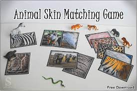 Free Animal Skin Matching Game In 2021 Matching Games Preschool Games Free Preschool