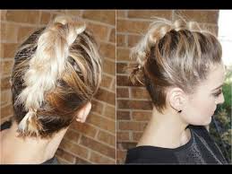 Faux Hawk Pull Through Braid Short Hair Tutorial Http 47beauty Com Hair Tutorials Faux Hawk P Braids For Short Hair Short Hair Styles Short Hair Tutorial