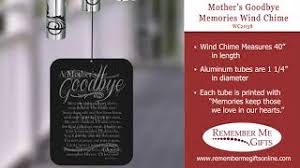 Our memorial poem windchime is a lovely memorial tribute. Wind Chimes For Loss Of A Mother A Mother S Goodbye