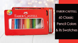 Image not available for color: Faber Castell 60 Classic Pencil Colors Its Swatches Product Review Art Box Youtube